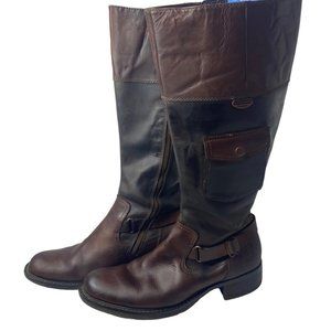 Timberland Charles St. Darcy Leather Side Pocket Riding Boots Brown Size 9.5W